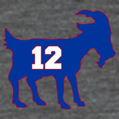 The Goat #12 New England Fan Football QB T-Shirt