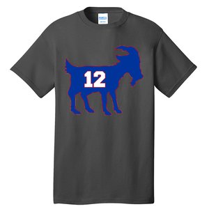 The Goat #12 New England Fan Football QB Tall T-Shirt