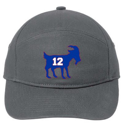 The Goat #12 New England Fan Football QB 7-Panel Snapback Hat