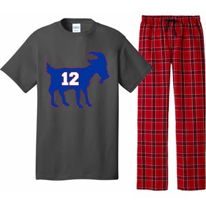 The Goat #12 New England Fan Football QB Pajama Set