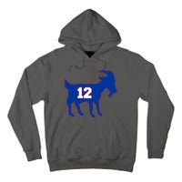 The Goat #12 New England Fan Football QB Tall Hoodie