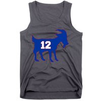 The Goat #12 New England Fan Football QB Tank Top