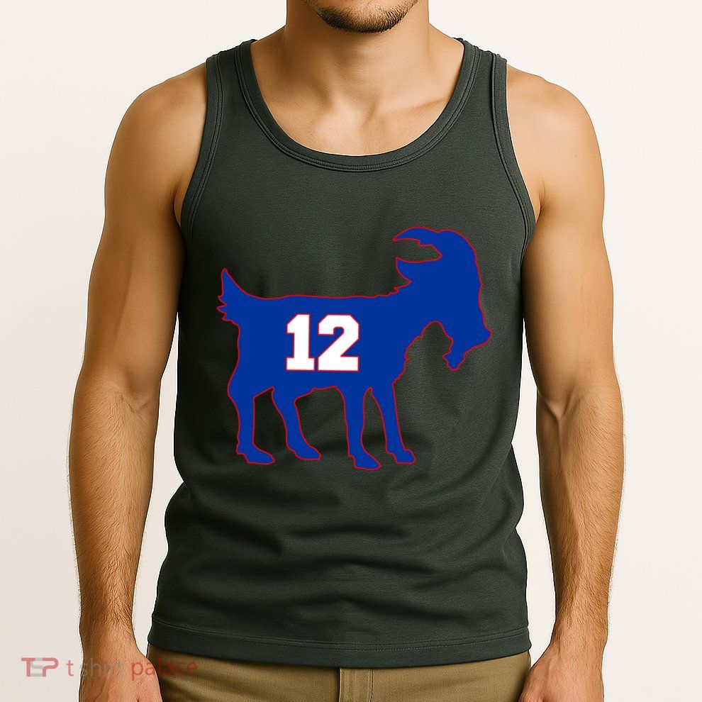 The Goat #12 New England Fan Football QB Tank Top