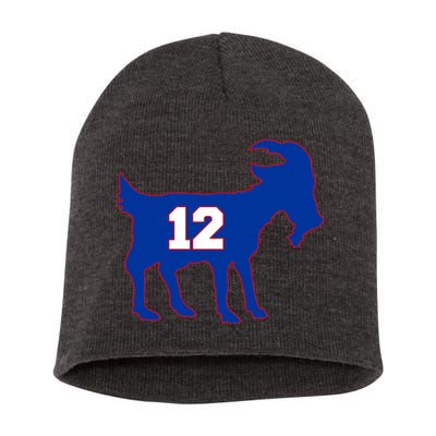 The Goat #12 New England Fan Football QB Short Acrylic Beanie
