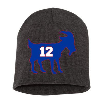 The Goat #12 New England Fan Football QB Short Acrylic Beanie