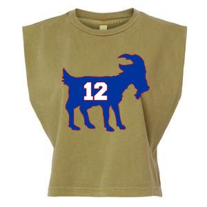 The Goat #12 New England Fan Football QB Garment-Dyed Women's Muscle Tee