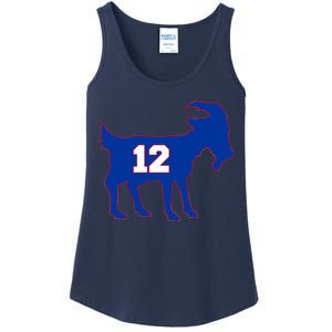 The Goat #12 New England Fan Football QB Ladies Essential Tank