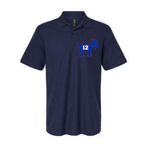 The Goat #12 New England Fan Football QB Softstyle Adult Sport Polo