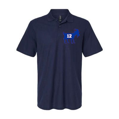 The Goat #12 New England Fan Football QB Softstyle Adult Sport Polo