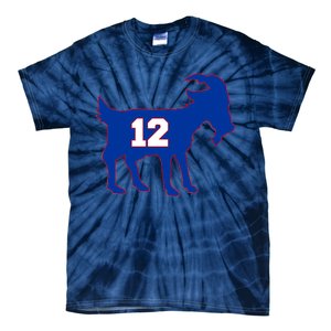 The Goat #12 New England Fan Football QB Tie-Dye T-Shirt