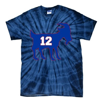 The Goat #12 New England Fan Football QB Tie-Dye T-Shirt