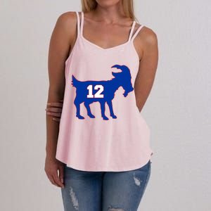 The Goat #12 New England Fan Football QB Women's Strappy Tank