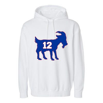 The Goat #12 New England Fan Football QB Garment-Dyed Fleece Hoodie