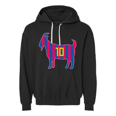 The Goat Messi 10 Greatest Of All Time Garment-Dyed Fleece Hoodie
