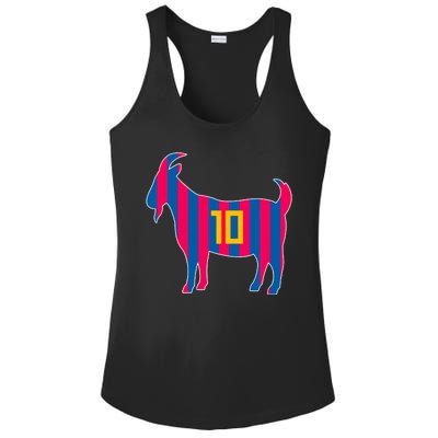 The Goat Messi 10 Greatest Of All Time Ladies PosiCharge Competitor Racerback Tank