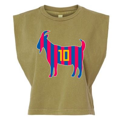 The Goat Messi 10 Greatest Of All Time Garment-Dyed Women's Muscle Tee