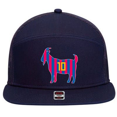 The Goat Messi 10 Greatest Of All Time 7 Panel Mesh Trucker Snapback Hat