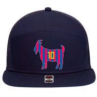 The Goat Messi 10 Greatest Of All Time 7 Panel Mesh Trucker Snapback Hat