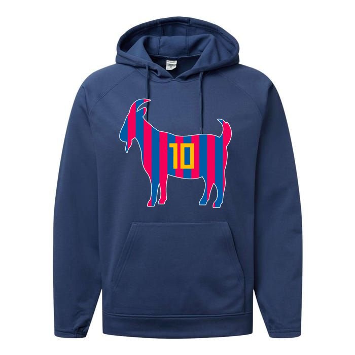 The Goat Messi 10 Greatest Of All Time Performance Fleece Hoodie