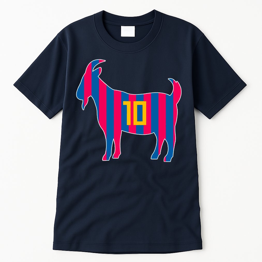 The Goat Messi 10 Greatest Of All Time Tall T-Shirt