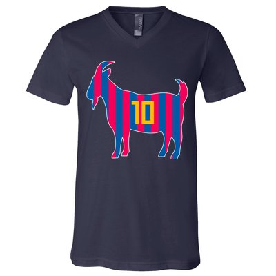 The Goat Messi 10 Greatest Of All Time V-Neck T-Shirt
