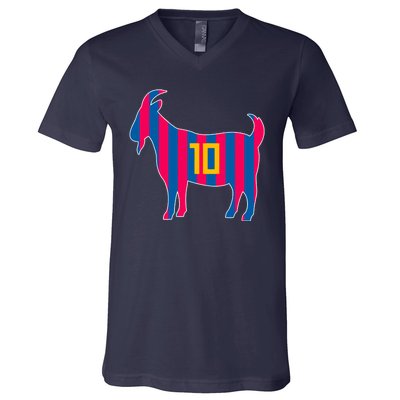 The Goat Messi 10 Greatest Of All Time V-Neck T-Shirt