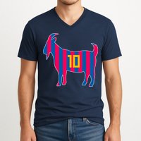 The Goat Messi 10 Greatest Of All Time V-Neck T-Shirt