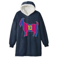 The Goat Messi 10 Greatest Of All Time Hooded Wearable Blanket
