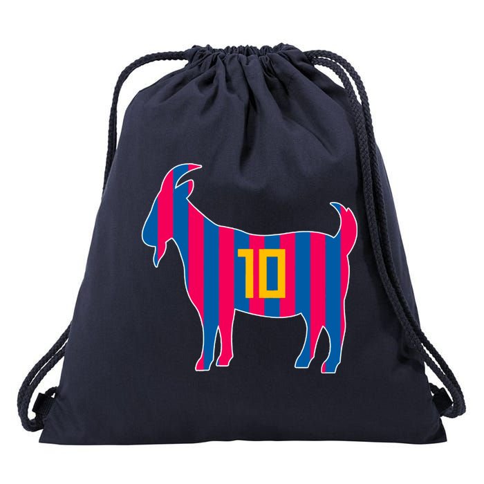 The Goat Messi 10 Greatest Of All Time Drawstring Bag