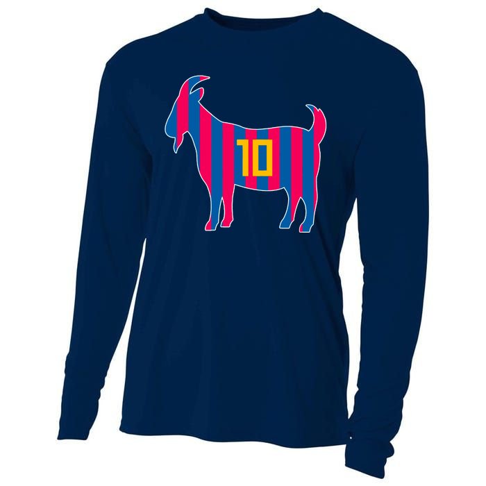 The Goat Messi 10 Greatest Of All Time Cooling Performance Long Sleeve Crew