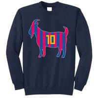 The Goat Messi 10 Greatest Of All Time Tall Sweatshirt