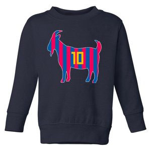 The Goat Messi 10 Greatest Of All Time Toddler Sweatshirt