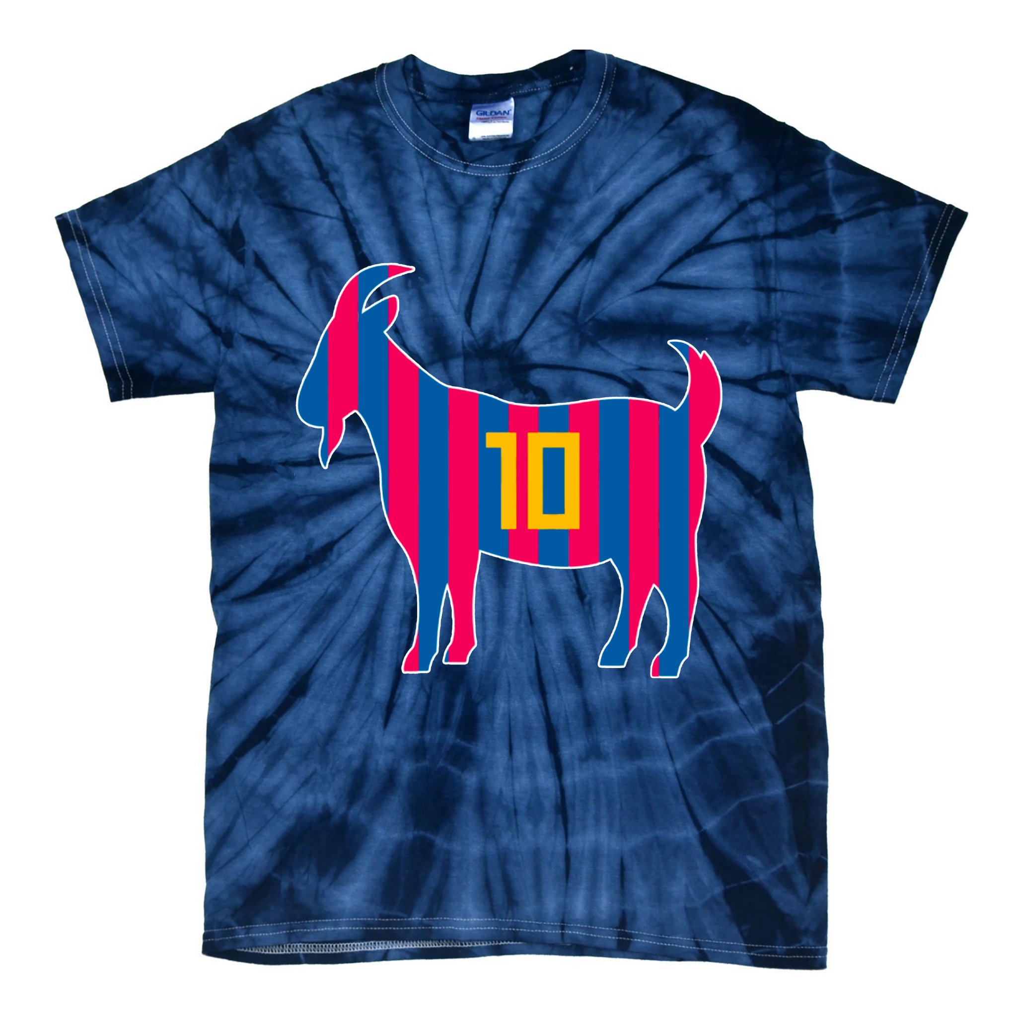 The Goat Messi 10 Greatest Of All Time Tie-Dye T-Shirt