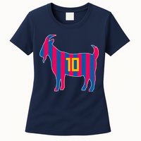 The Goat Messi 10 Greatest Of All Time Womens T-Shirt