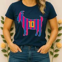 The Goat Messi 10 Greatest Of All Time Womens T-Shirt