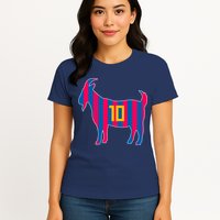 The Goat Messi 10 Greatest Of All Time Womens T-Shirt