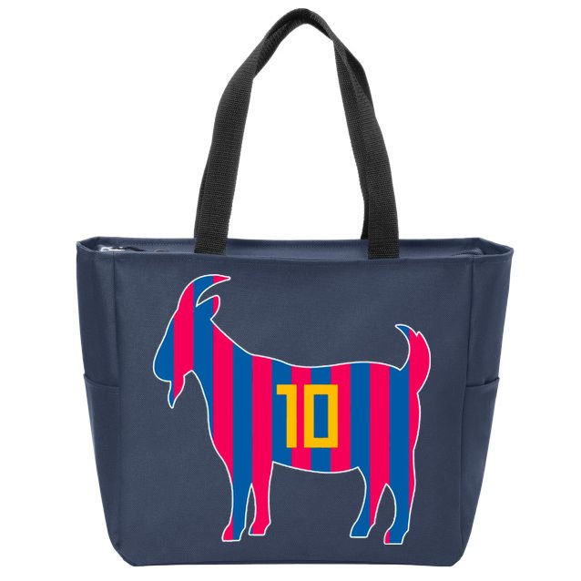 The Goat Messi 10 Greatest Of All Time Zip Tote Bag