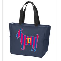 The Goat Messi 10 Greatest Of All Time Zip Tote Bag