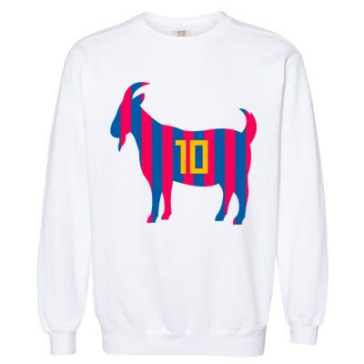 The Goat Messi 10 Greatest Of All Time Garment-Dyed Sweatshirt