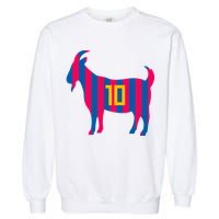 The Goat Messi 10 Greatest Of All Time Garment-Dyed Sweatshirt
