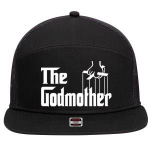 The Godmother Logo 7 Panel Mesh Trucker Snapback Hat