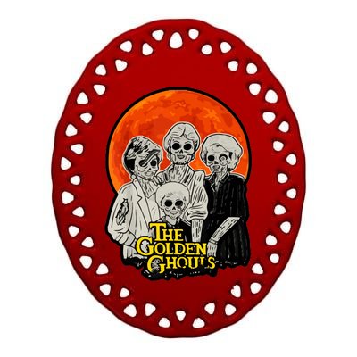 The Golden Ghouls Ceramic Oval Ornament