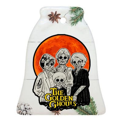 The Golden Ghouls Ceramic Bell Ornament