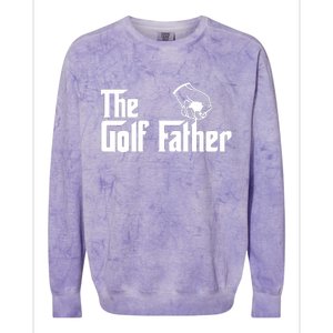 The Golf-Father Funny Golf Dad Colorblast Crewneck Sweatshirt