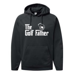 The Golf-Father Funny Golf Dad Performance Fleece Hoodie