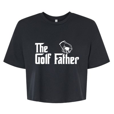 The Golf-Father Funny Golf Dad Bella+Canvas Jersey Crop Tee