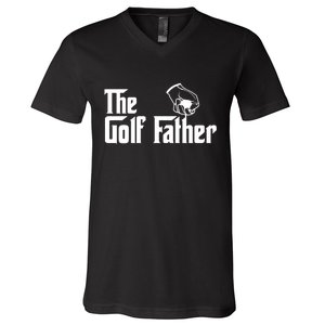 The Golf-Father Funny Golf Dad V-Neck T-Shirt