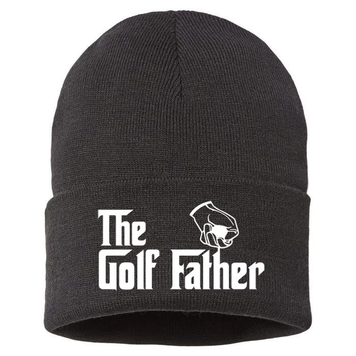 The Golf-Father Funny Golf Dad Sustainable Knit Beanie