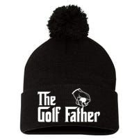 The Golf-Father Funny Golf Dad Pom Pom 12in Knit Beanie