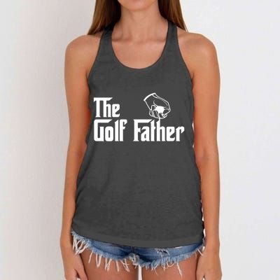 The Golf-Father Funny Golf Dad Women's Knotted Racerback Tank